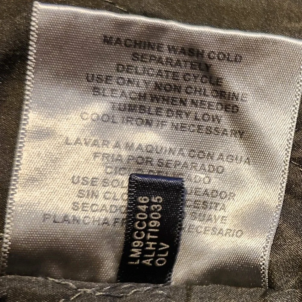 Levis Field Jacket Mens XL Olive Green Quilted Lined Military Coat LM9CC046